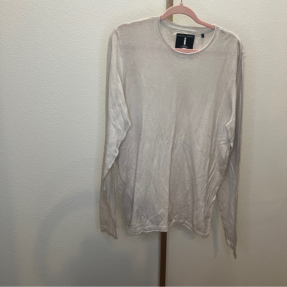 I Jeans by Buffalo Long Sleeve Shirt Cream Size Large